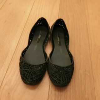 メリッサ(melissa)のmelissa★ラバーフラットシューズ★Black (サンダル)