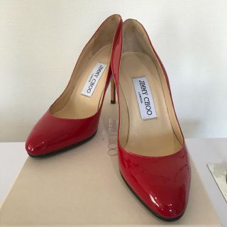 ジミーチュウ(JIMMY CHOO)のJIMMY CHOO ジミーチュウ パテントレザー パンプス 8.5㎝ヒール(ハイヒール/パンプス)