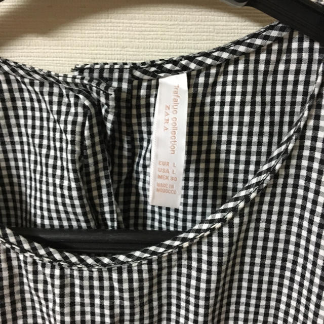 ZARA(ザラ)のZARA ザラ チェック ブラウス L レディースのトップス(シャツ/ブラウス(半袖/袖なし))の商品写真