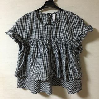 ザラ(ZARA)のZARA ザラ チェック ブラウス L(シャツ/ブラウス(半袖/袖なし))