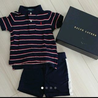 ラルフローレン(Ralph Lauren)のラルフローレン⭐シャツパンツ上下セット80(Ｔシャツ)