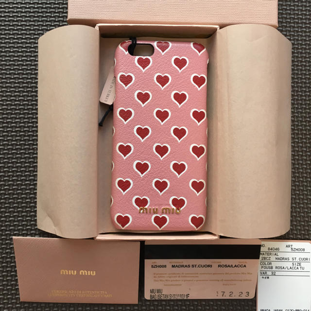 miumiu iPhone6，6sケース バレンタイン限定のサムネイル