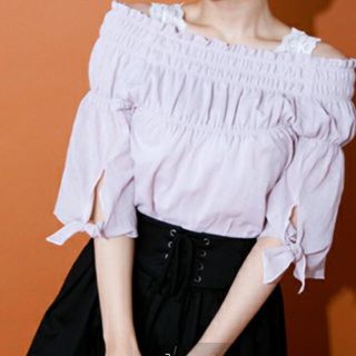 ダブルクローゼット(w closet)の【w closet】ブラウス(シャツ/ブラウス(半袖/袖なし))