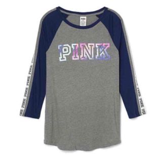 ヴィクトリアズシークレット(Victoria's Secret)のPINK☆ベースボールTシャツ(Tシャツ(長袖/七分))