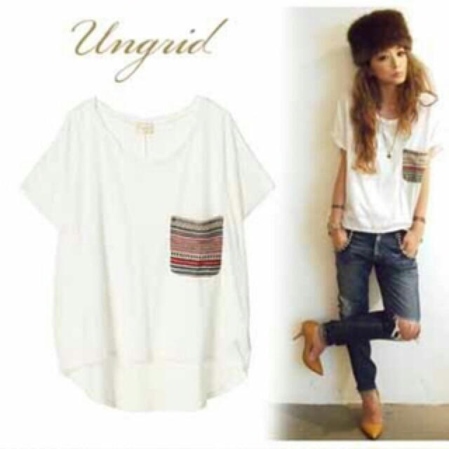 Ungrid(アングリッド)のungrid ネイティブポケットtee レディースのトップス(Tシャツ(半袖/袖なし))の商品写真