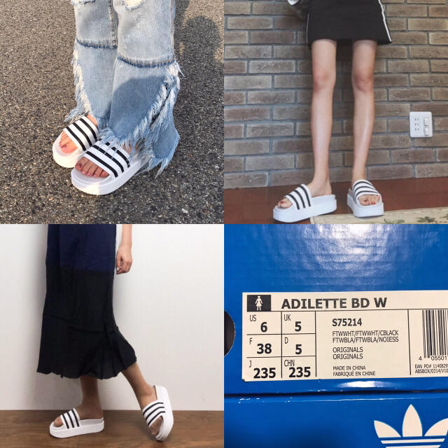 adidas(アディダス)のアディダス アディレッタ 厚底サンダル adidas ADILETTE BD W レディースの靴/シューズ(サンダル)の商品写真