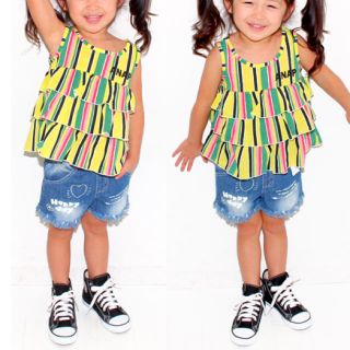 アナップキッズ(ANAP Kids)のANAP KIDS✩３段フリル ノースリ トップス(Tシャツ/カットソー)