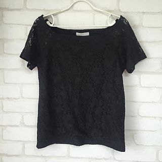 フーズフーチコ(who's who Chico)の【専用です】フーズフーチコ / レース トップス Black(カットソー(半袖/袖なし))