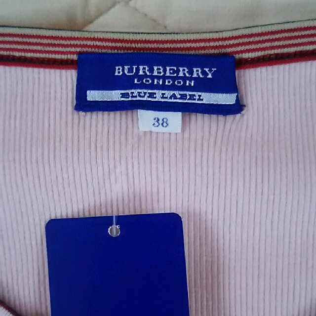 BURBERRY(バーバリー)のバーバリーブルーレーベル   リブカットソー  38 レディースのトップス(カットソー(半袖/袖なし))の商品写真