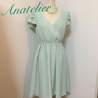 アナトリエ(anatelier)のアナトリエ ワンピース ドレス 結婚式 水色 グリーン 36(ひざ丈ワンピース)