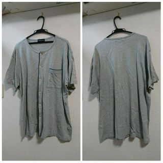 マンシングウェア(Munsingwear)のMUNSINGWEAR/マンシングウェア/ボタン半袖シャツ/グレー/LLサイズ/(Tシャツ/カットソー(半袖/袖なし))