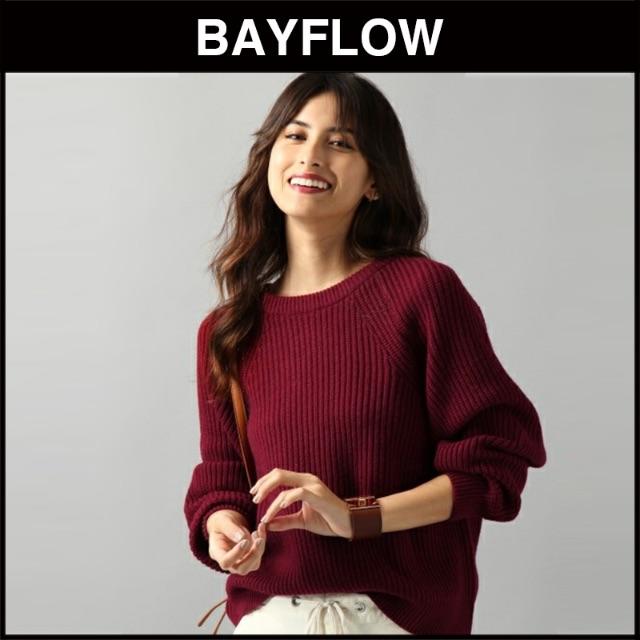 BAYFLOW(ベイフロー)のBAYFLOW☆ウォッシャブルアゼニットプルオーバー レディースのトップス(ニット/セーター)の商品写真