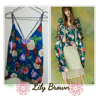 リリーブラウン(Lily Brown)の新品・TAG付 LilyBrown★和柄キャミソール(キャミソール)