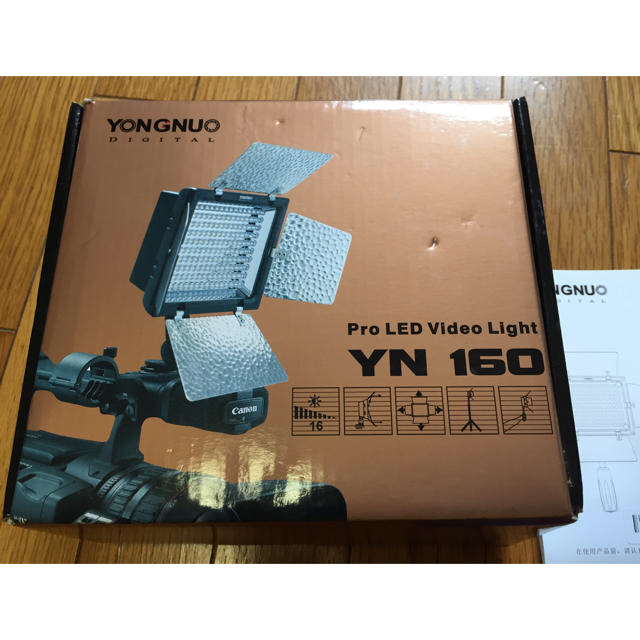 ［値下げします！］YONGNUO LED Videolight  YN160 スマホ/家電/カメラのカメラ(ストロボ/照明)の商品写真