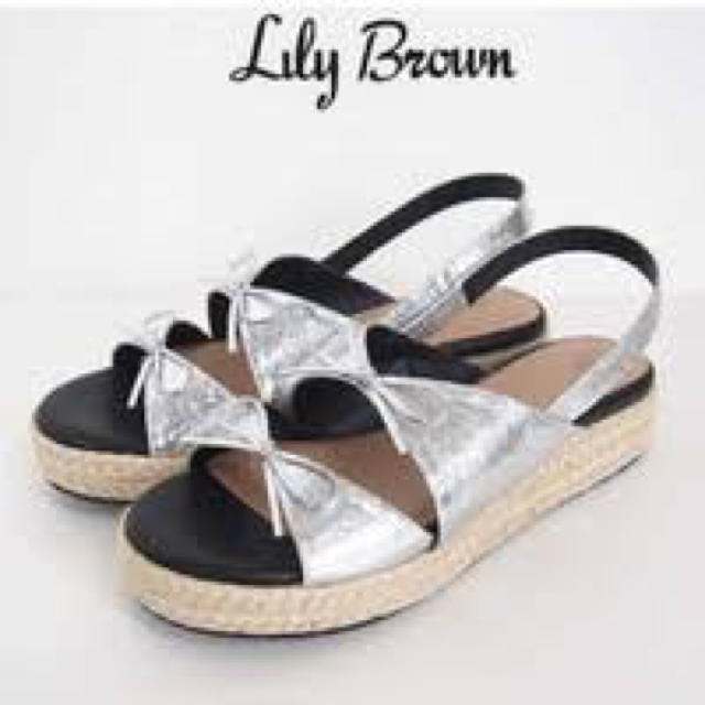 Lily Brown(リリーブラウン)のlily brown リボンジュートサンダル snidel レディースの靴/シューズ(サンダル)の商品写真