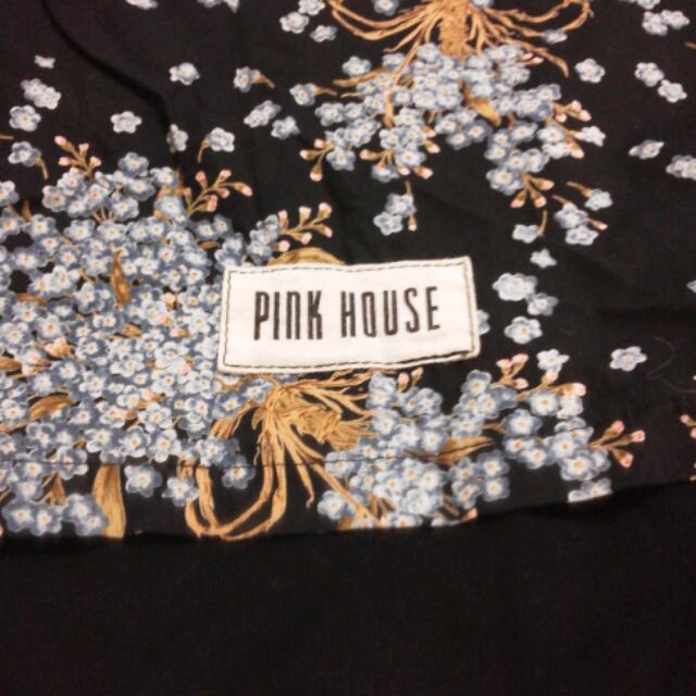 PINK HOUSE(ピンクハウス)の忘れな草柄エプロン付きスカート レディースのスカート(ロングスカート)の商品写真