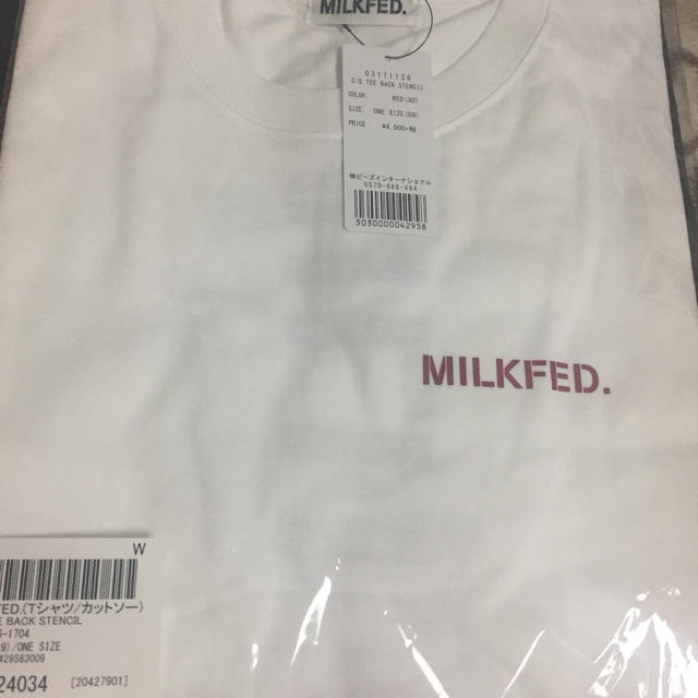 MILKFED.(ミルクフェド)の 値下げしました！  MILKFED. 白Tシャツ レディースのトップス(Tシャツ(半袖/袖なし))の商品写真