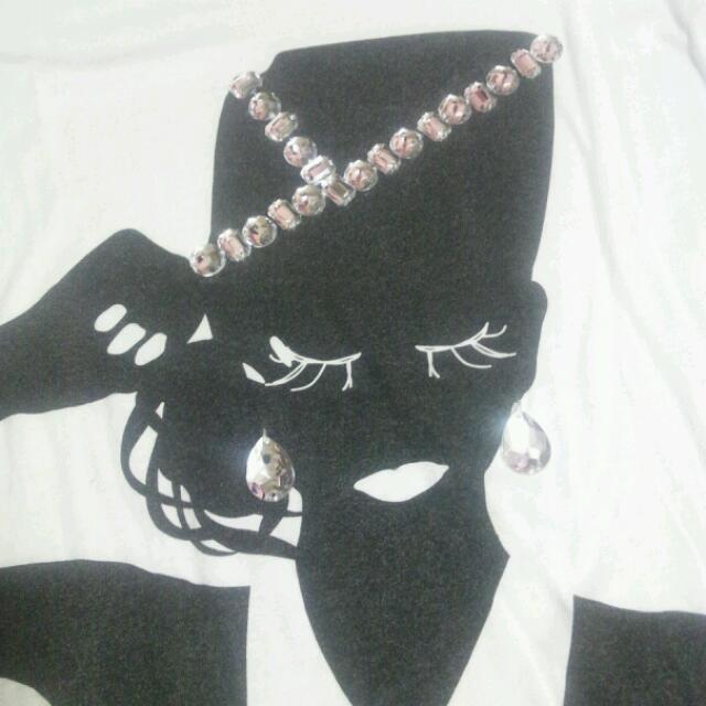 MURUA(ムルーア)のMURUAビジュー付きTシャツ レディースのトップス(Tシャツ(半袖/袖なし))の商品写真