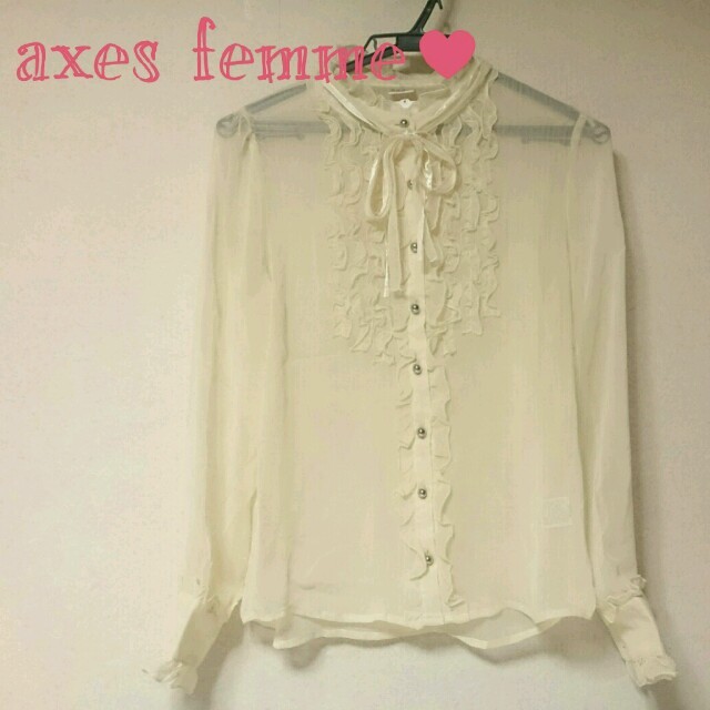 axes femme(アクシーズファム)の♥axes♥リボン付クラシカルブラウス♥ レディースのトップス(シャツ/ブラウス(長袖/七分))の商品写真