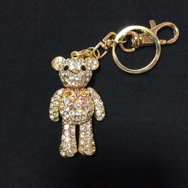 SWAROVSKI - ベア チャーム スワロフスキー風 キーホルダーの SWAROVSKI - ベア チャーム スワロフスキー風 キーホルダーの