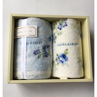 ローラアシュレイ(LAURA ASHLEY)のローラアシュレイ ウォッシュタオル 2枚セット(タオル/バス用品)