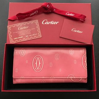 カルティエ(Cartier)のカルティエ ハッピーバースデー ピンク 長財布(財布)