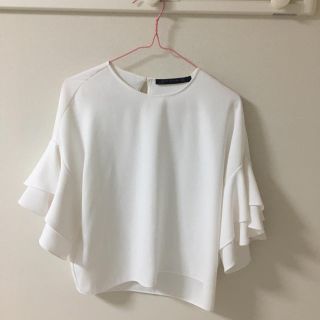 ザラ(ZARA)のZara 袖フリルブラウス(シャツ/ブラウス(長袖/七分))