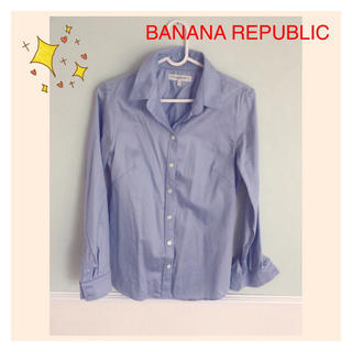 バナナリパブリック(Banana Republic)の【BANANA REPUBLIC】ベーシックブルーシャツ♡美ライン(シャツ/ブラウス(長袖/七分))