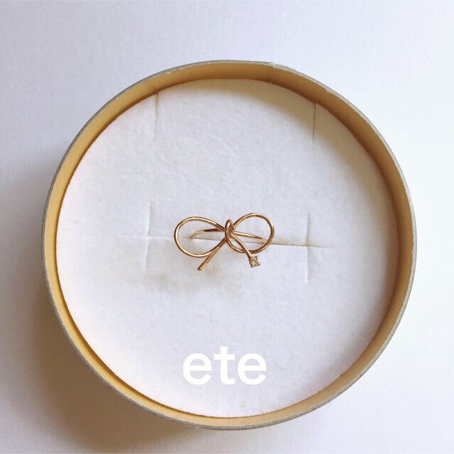 ete(エテ)の初売りセール！ete(エテ)シャルールリボン ピンキーリング K10 PG レディースのアクセサリー(リング(指輪))の商品写真