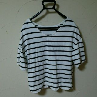 ダブルクローゼット(w closet)の w  closet デザインボーダーTシャツ(Tシャツ(半袖/袖なし))