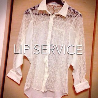 リップサービス(LIP SERVICE)のレースシフォン切替ドルマンスリーブSH(シャツ/ブラウス(長袖/七分))