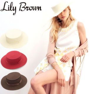 リリーブラウン(Lily Brown)のLily Brown/麦わらハット/F(麦わら帽子/ストローハット)