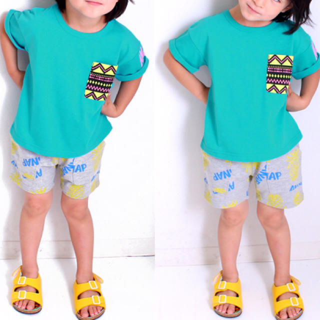 ANAP Kids(アナップキッズ)のANAP KIDS✩オルテガ 柄 ポケット Tシャツ キッズ/ベビー/マタニティのキッズ服男の子用(90cm~)(Tシャツ/カットソー)の商品写真