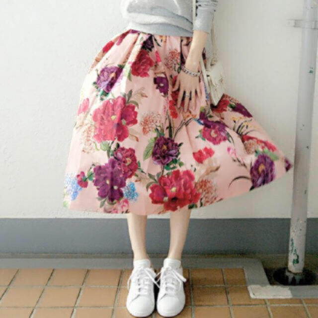 ロングスカート正規 ザラ 完売品 M スカート 花柄 ピンク フローラル ワンピ パンツ