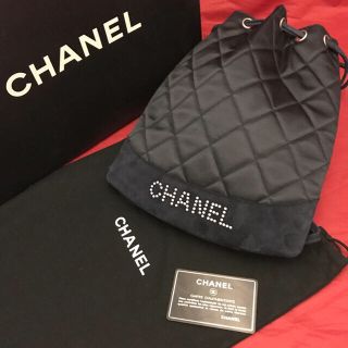 シャネル(CHANEL)のCHANEL☆サテンマトラッセ巾着リュック☆美品(リュック/バックパック)