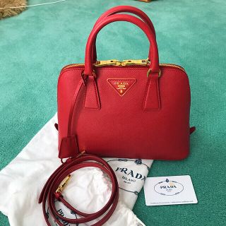 プラダ(PRADA)のmomopoco様専用！超美品‼︎プラダバッグbl0838レッド(ショルダーバッグ)