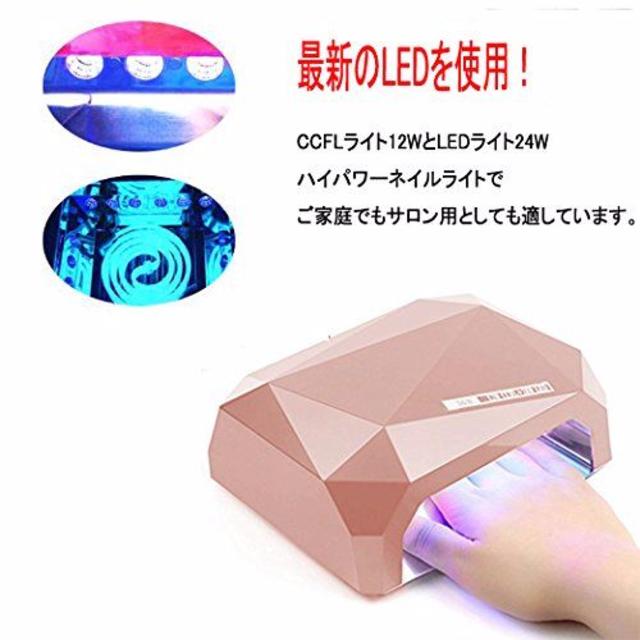 雑誌で紹介された ジェルネイルライト プロ用 LED UVライト コードレス