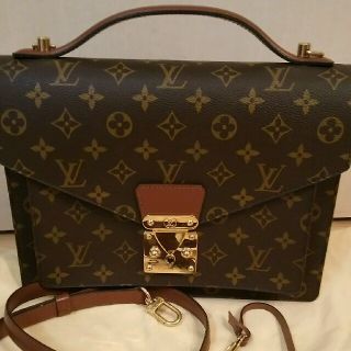 ルイヴィトン(LOUIS VUITTON)のヴィトン モンソー ショルダー 鍵付き(ショルダーバッグ)