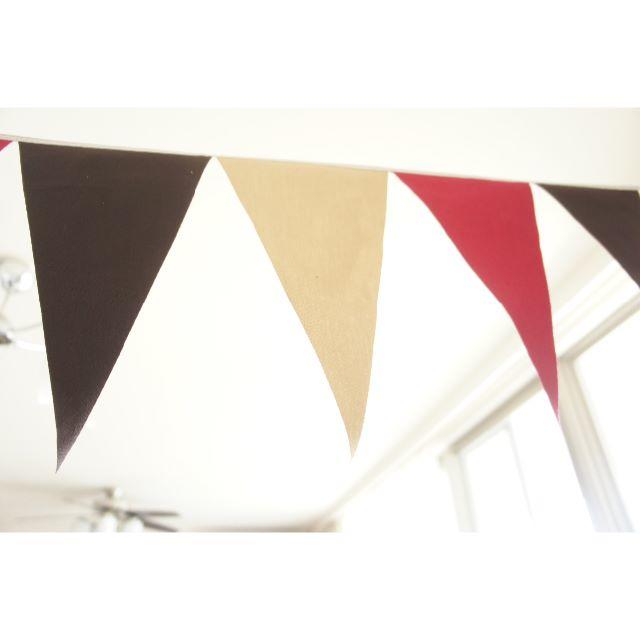 布ガーランド フラッグ 旗 キャンプ パーティー 結婚式 店舗装飾 オータム ハンドメイドのインテリア/家具(インテリア雑貨)の商品写真