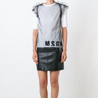 エムエスジイエム(MSGM)の限界価格‼️MSGM ラッフルシアパネルTシャツ 正規 新品 タグ付き✨(Tシャツ(半袖/袖なし))