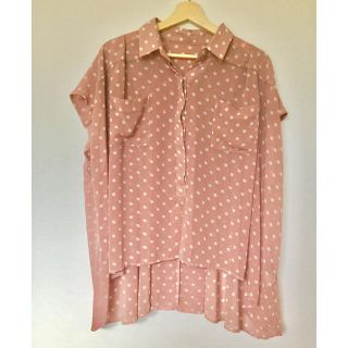 ダズリン(dazzlin)の【新品】ダズリンドットシフォンシャツ(シャツ/ブラウス(半袖/袖なし))