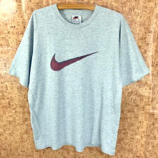 ナイキ(NIKE)の美品 ♪ 90s！ ナイキ スウォッシュ ロゴTシャツ L  XL相当(Tシャツ/カットソー(半袖/袖なし))