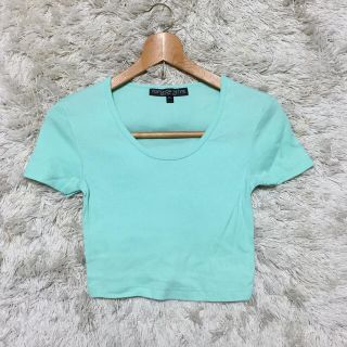 トップショップ(TOPSHOP)の◆新品◆ TOP SHOP 半袖 Tシャツ エメラルドグリーン(Tシャツ(半袖/袖なし))