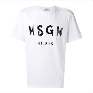 エムエスジイエム(MSGM)の新作✨ 希少white MSGM 定番ロゴプリントTシャツ(Tシャツ/カットソー(半袖/袖なし))