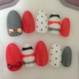 値下げ ケイトスペード風 ネイルチップ