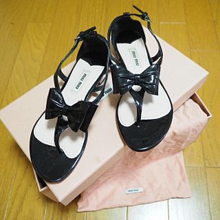 ミュウミュウ(miumiu)のゆうこさん専用★miumiu★リボン★サンダル 35(サンダル)