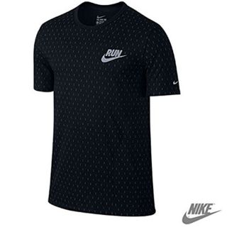 ナイキ(NIKE)のナイキ RUN デジドット Ｔシャツ ブラック×シルバー Ｌ 新品未使用タグ付き(Tシャツ/カットソー(半袖/袖なし))