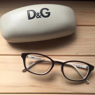 ドルチェアンドガッバーナ(DOLCE&GABBANA)のお値下げしました D&G ブラウン×ホワイト眼鏡ドルチェ＆ガッバーナ(サングラス/メガネ)