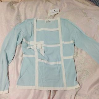 クレージュ(Courreges)のクレージュリボントップス新品タグ付き(カットソー(長袖/七分))