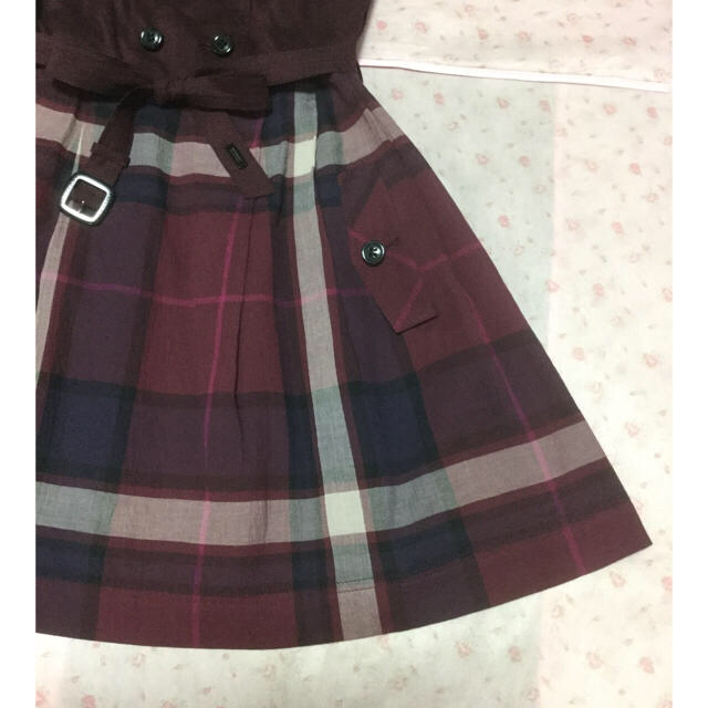 BURBERRY(バーバリー)のaoi様専用  新品同様！バーバリーブルーレーベルのチェックドッキングワンピース レディースのワンピース(ミニワンピース)の商品写真